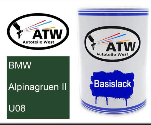 BMW, Alpinagruen II, U08: 500ml Lackdose, von ATW Autoteile West.